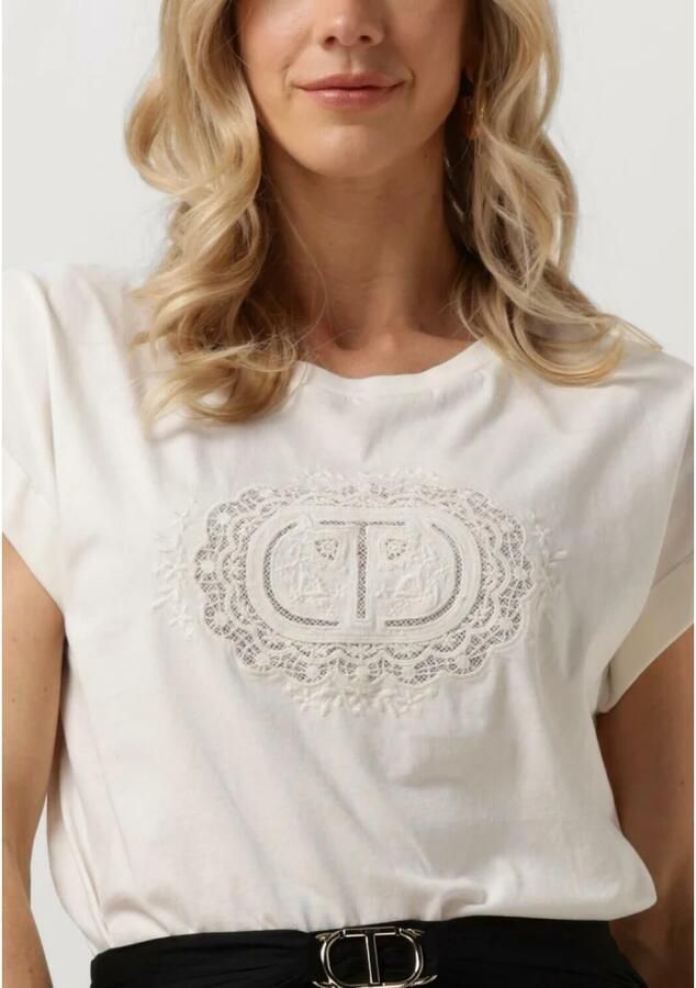TWINSET MILANO Dames Tops & T-shirts Knitted T-shirt Ecru - Foto 8