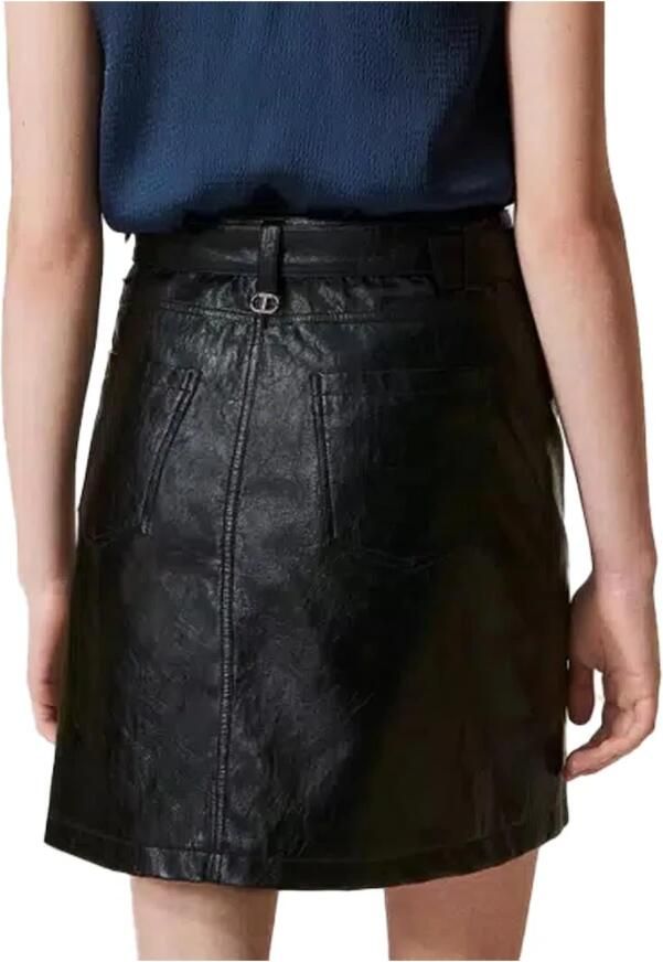 Twinset Zwarte Minirok Elegant Look Black Dames - Foto 5