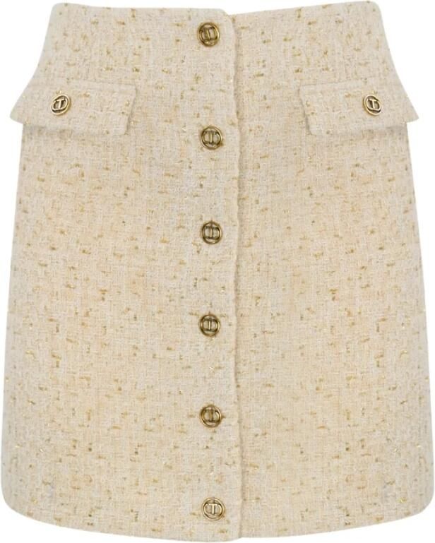 TWINSET MILANO Dames Rokken 242tp2125 Gebroken Wit - Foto 7