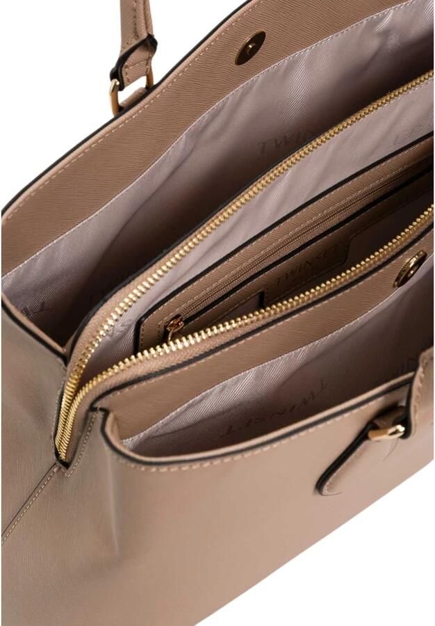 Twin-Set Crossbody bags Structured Taupe Handbag With Detachable Shoulder in beige - Foto 3