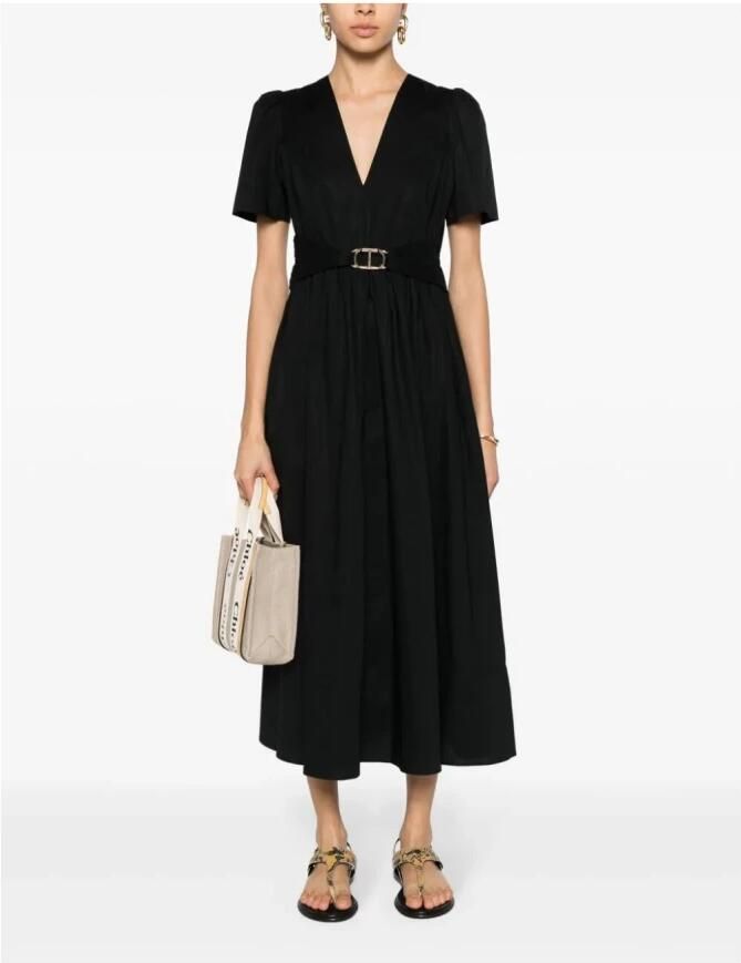 TWINSET MILANO Dames Jurken Woven Dress Zwart - Foto 2