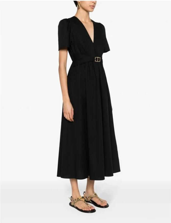 TWINSET MILANO Dames Jurken Woven Dress Zwart - Foto 3
