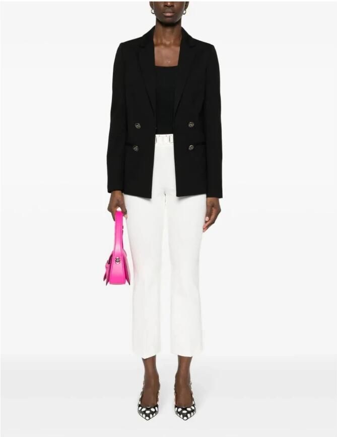 Twinset Viscose Flare Broek met Riem White Dames - Foto 5