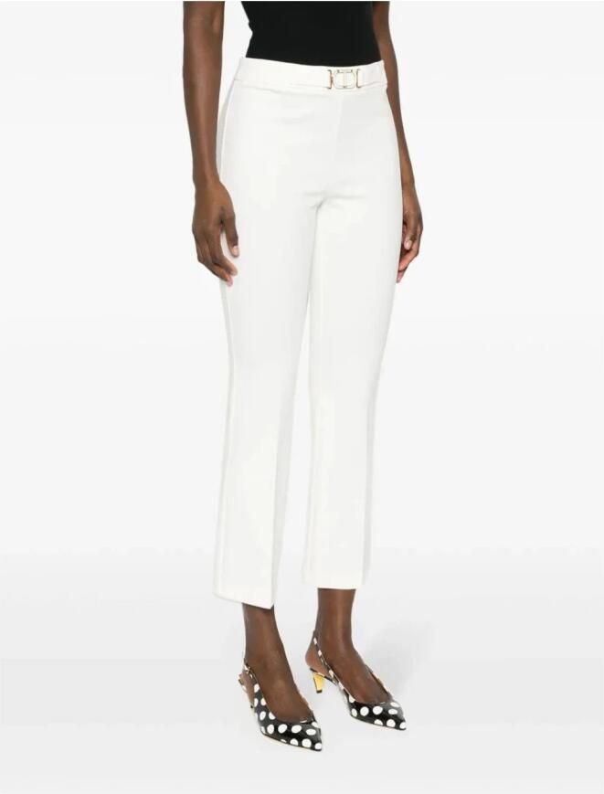 Twinset Viscose Flare Broek met Riem White Dames - Foto 2