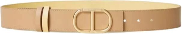 Twinset Omkeerbare lage taille leren riem Beige Dames - Foto 3