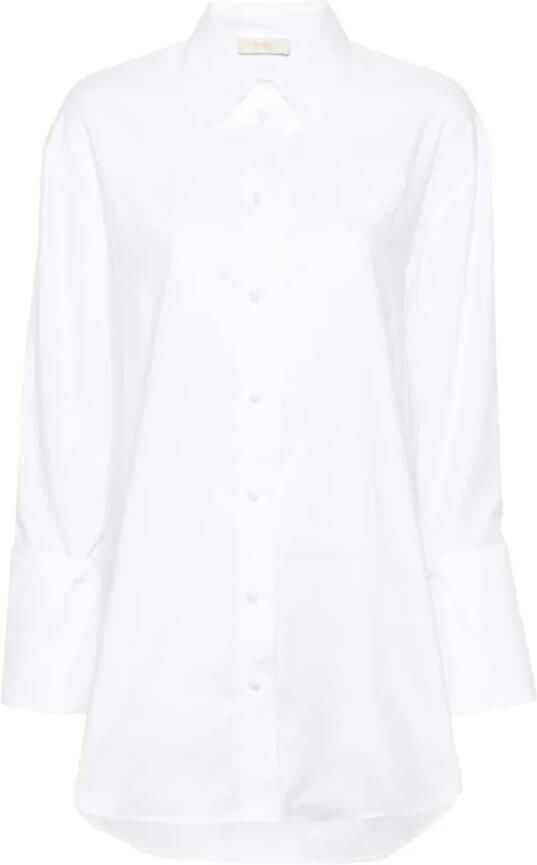 Twinset Blouse met afneembare manchetten Ella wit