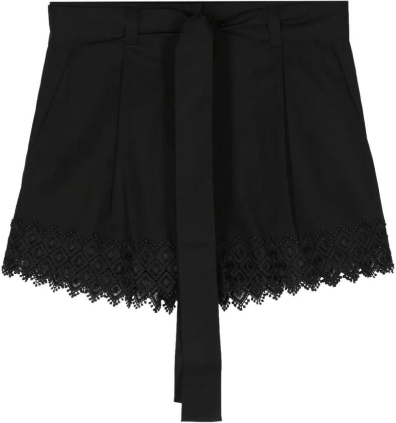 TWINSET MILANO Dames Broeken Woven Short Zwart