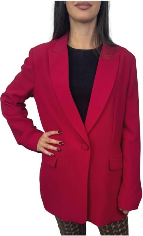 Twinset Stijlvolle jas met polyester en elastaan Red Dames - Foto 3