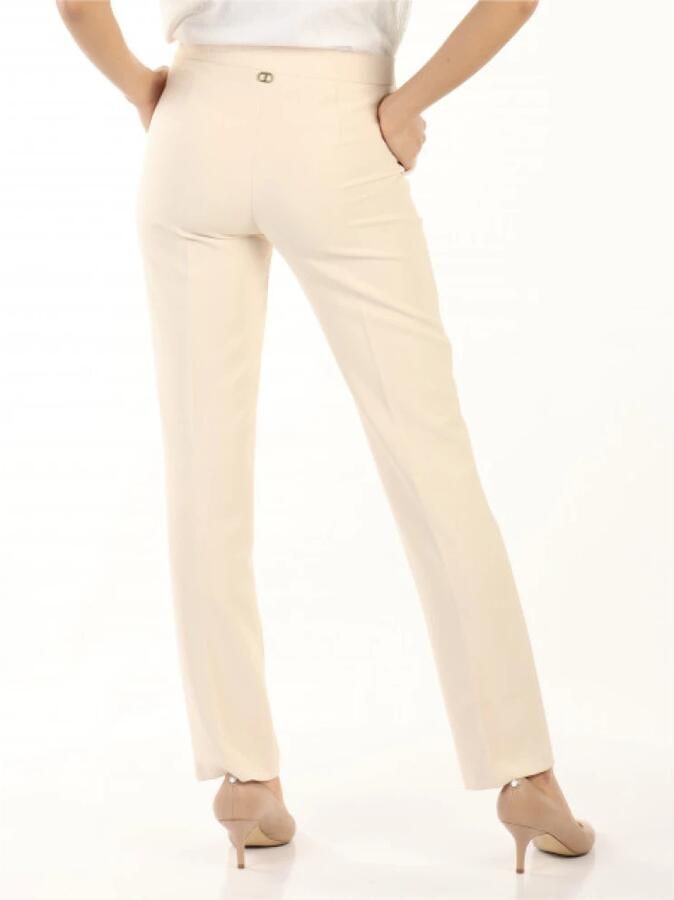 TWINSET MILANO Dames Broeken 10149485-cpc Creme - Foto 6