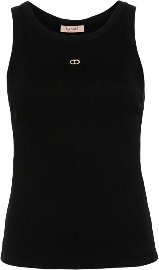 TWINSET MILANO Dames Tops & T-shirts Knitted Tank Top Zwart - Foto 5