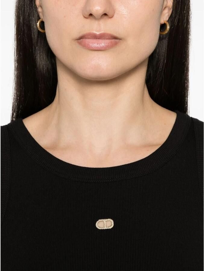 TWINSET MILANO Dames Tops & T-shirts Knitted Tank Top Zwart