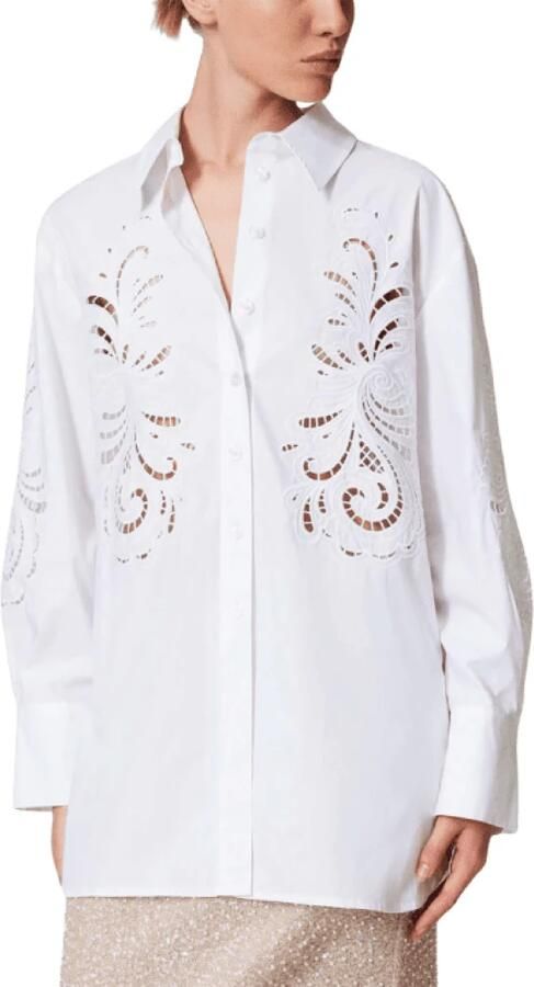 Twinset Witte Katoenen Overhemd Elegant Veelzijdige Stijl White Dames - Foto 8