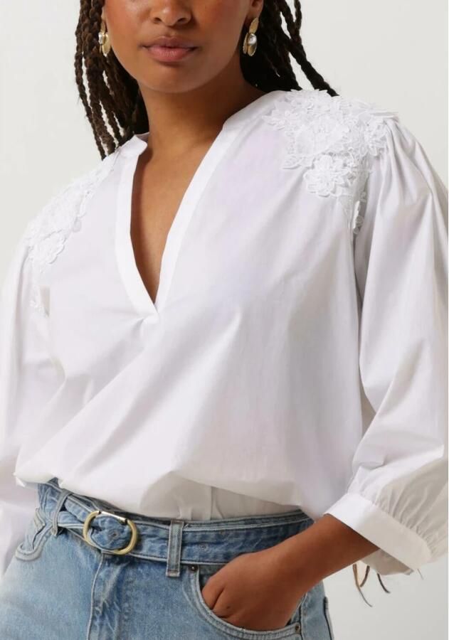 Twinset Witte Geweven Blouse Elegante Stijl White Dames - Foto 5