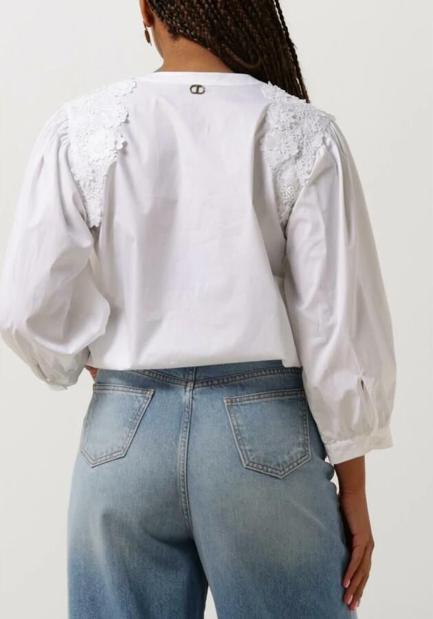 Twinset Witte Geweven Blouse Elegante Stijl White Dames - Foto 6