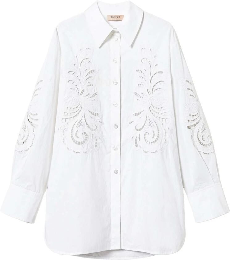 Twinset Witte Katoenen Overhemd Elegant Veelzijdige Stijl White Dames