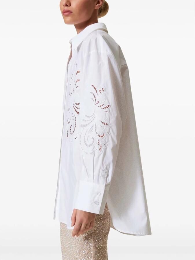 Twinset Witte Katoenen Overhemd Elegant Veelzijdige Stijl White Dames - Foto 5