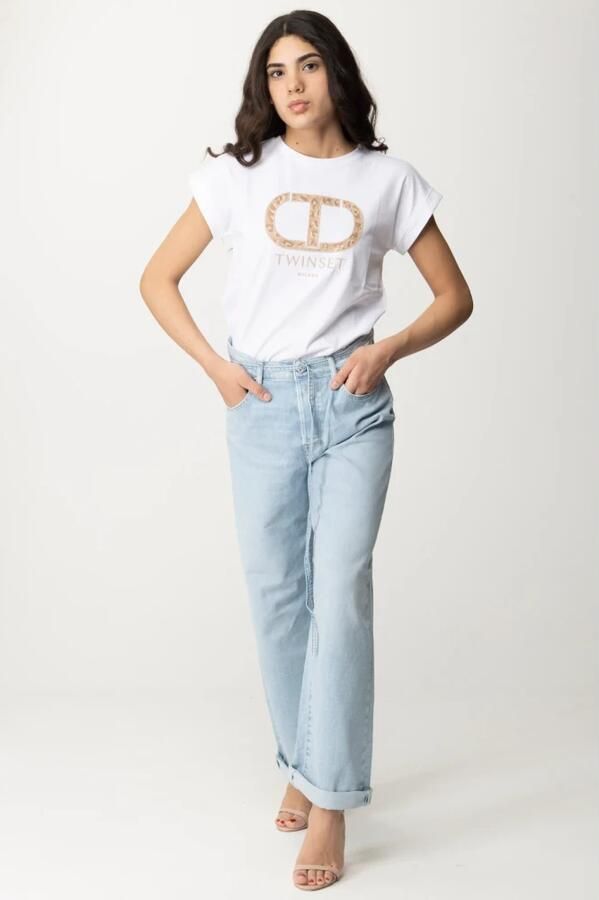 TWINSET MILANO Dames Tops & T-shirts 241tp2213 Wit - Foto 4