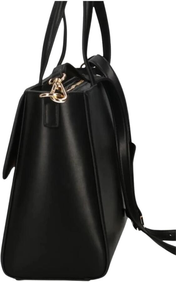Twin-Set Shoppers & Totes Structured Black Tote Bag With Gold-Tone Clasp in zwart - Foto 4