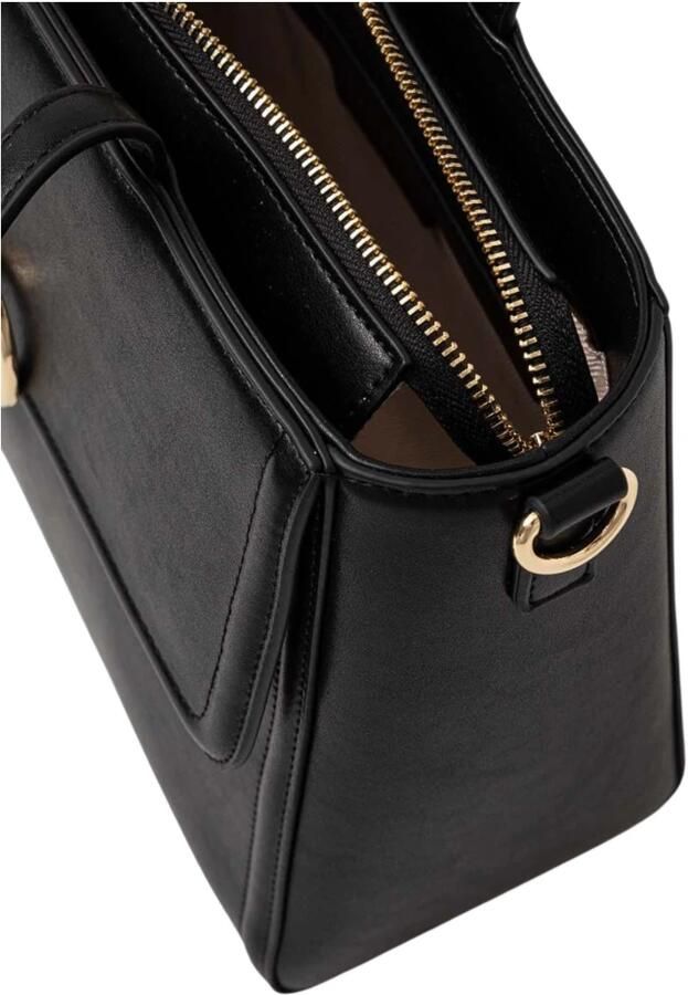 Twin-Set Shoppers & Totes Structured Black Tote Bag With Gold-Tone Clasp in zwart - Foto 3