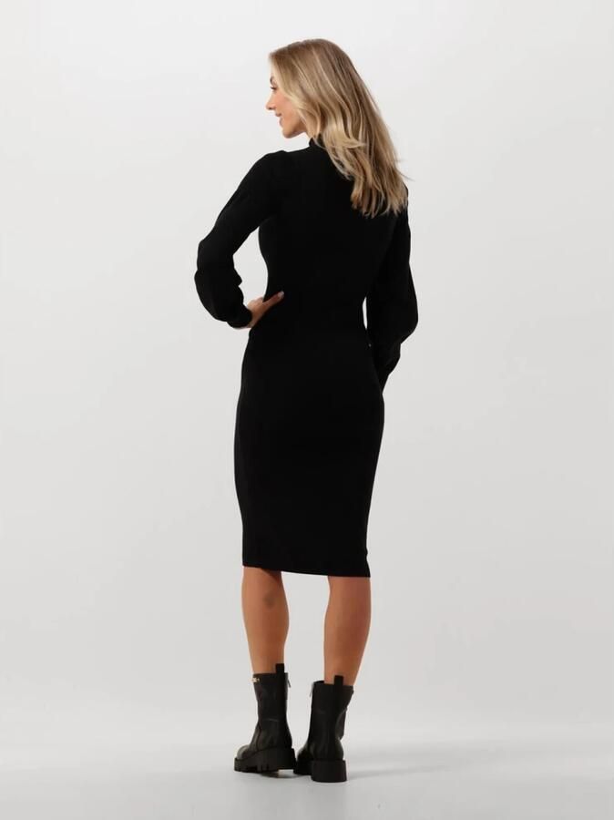 Twinset Casual jurk met gemengde stofcompositie Black Dames - Foto 5