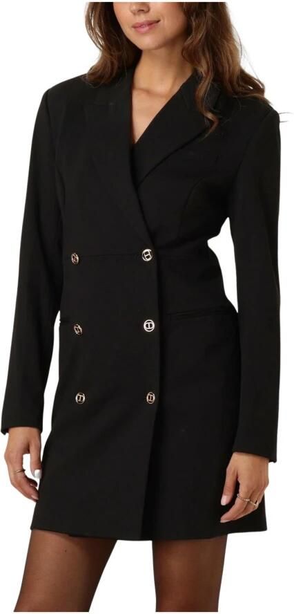 Twinset Zwarte double-breasted jas met peak revers Black Dames - Foto 3