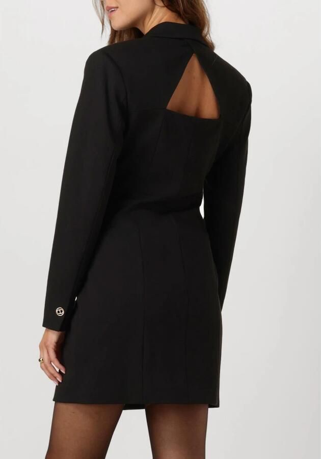 Twinset Zwarte double-breasted jas met peak revers Black Dames - Foto 2