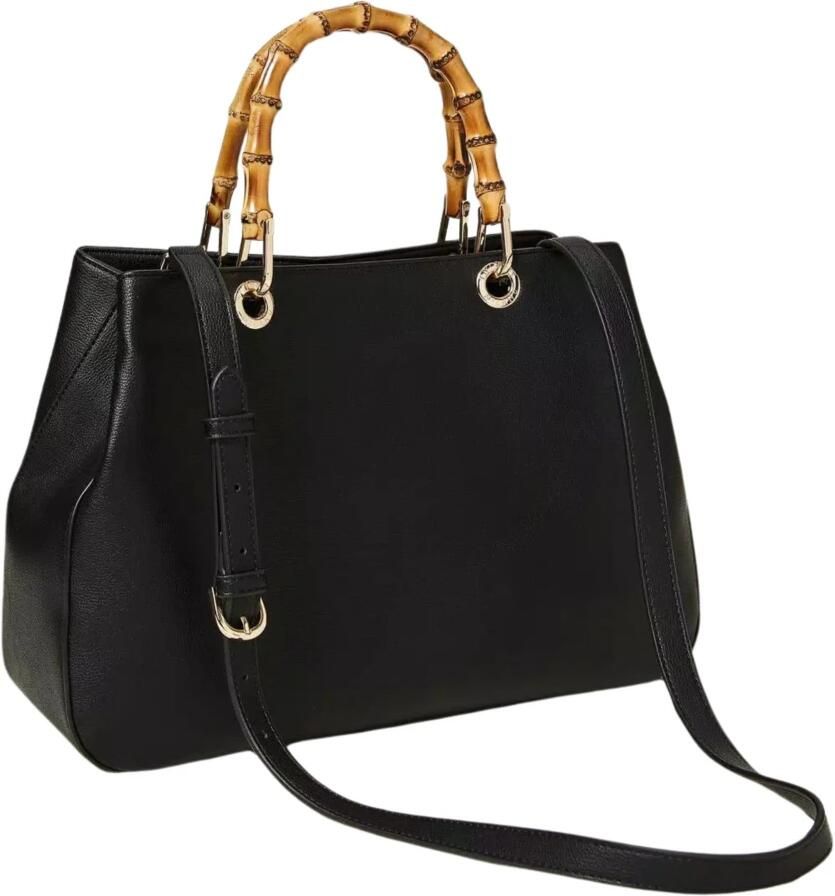 Twinset Zwarte Shopper Tas met Bamboe Handvatten Black Dames - Foto 2