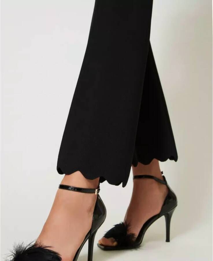 Twinset Uitlopende Broek Zwart Dames
