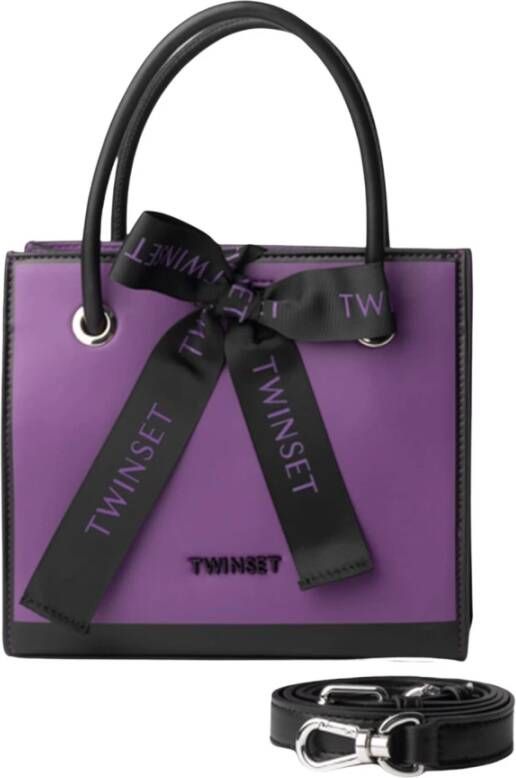 Twinset Verfijnde Vierkante Design Schoudertas Purple Dames