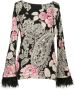 Twinset Viscose Sweaters met Bloemenprint Zwart Dames - Thumbnail 1