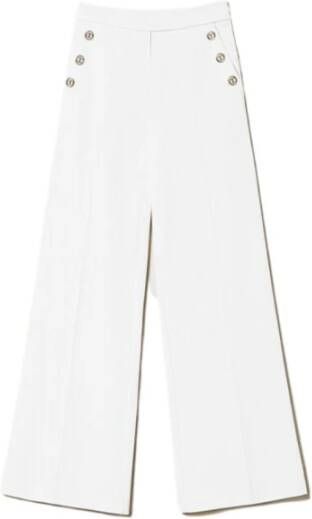 Twinset Wide Trousers Wit Dames