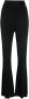 Twinset Zwarte Geribbelde Flare Broek met Gouden Logo Detail Black Dames - Thumbnail 2