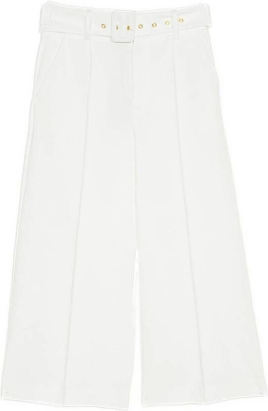 Twinset Wide Trousers Wit Dames