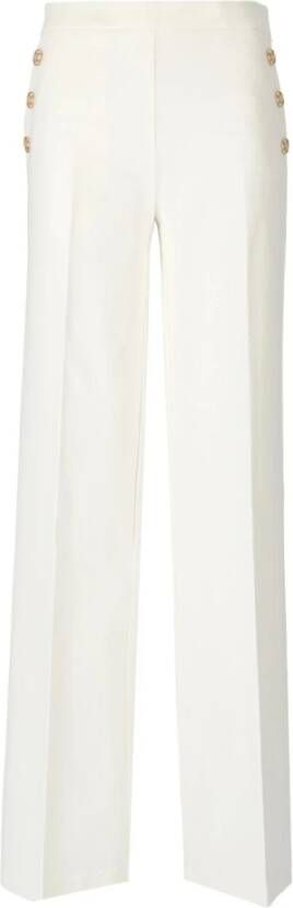 Twinset Witte Flare Katoenen Stretch Jeans White Dames