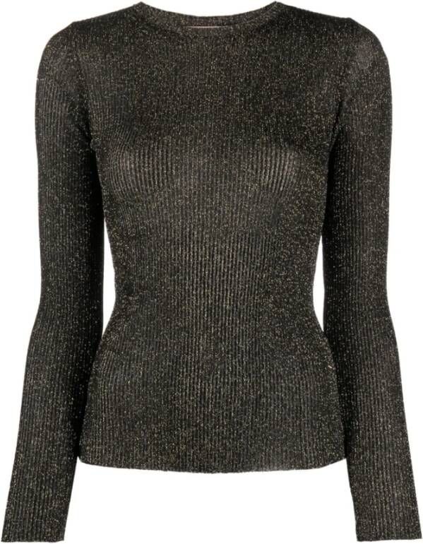 Twinset Zwarte Boat-Neck Sweater Zwart Dames