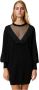 Twinset Zwarte jurk met tule inzetstuk Black Dames - Thumbnail 2