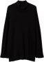 Twinset Zwarte Ribgebreide Sweaters met Strass Detail Black Dames - Thumbnail 1