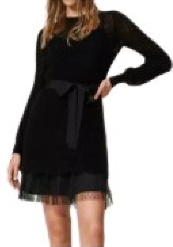 Twinset Zwarte Twin-set Jurken met Mini Abito Zwart Dames