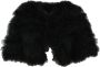 Twinset Zwarte veren geborduurde crop jas Black Dames - Thumbnail 1