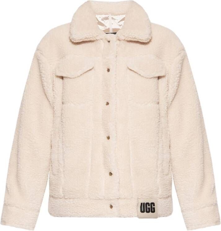 Ugg Frankie Sherpa Trucker Jacket Beige Dames