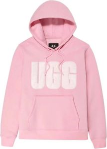 Ugg Rey fuzzy logo kap Roze Dames