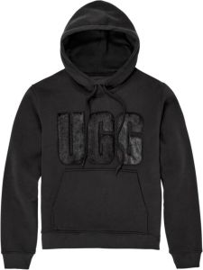 Ugg Rey Fuzzy Logo hoodie Zwart Dames