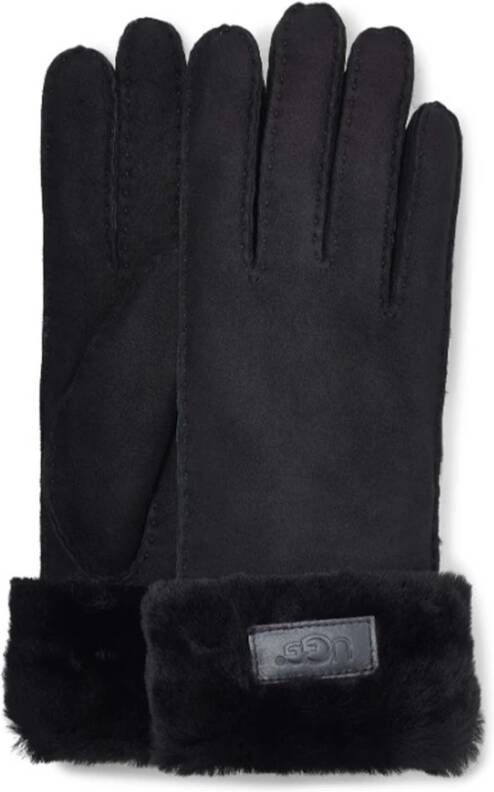 Ugg Sheepskin Omslag Handschoenen Zwart Black Unisex