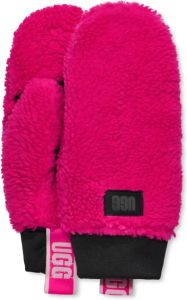 Ugg Sherpa Mitten W Logo Tape Gloves Roze Dames