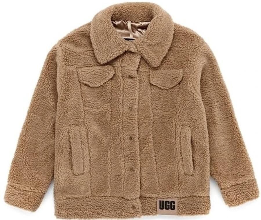 UGG Camel Teddy Jas W Frankie Sherpa Trucker Jacke - Foto 4