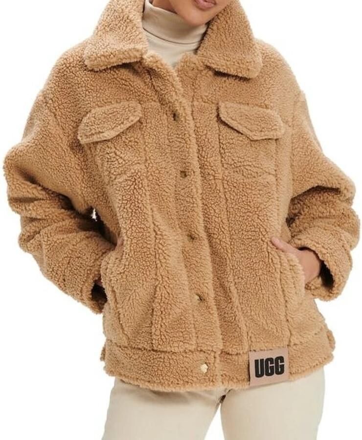 UGG Camel Teddy Jas W Frankie Sherpa Trucker Jacke - Foto 5