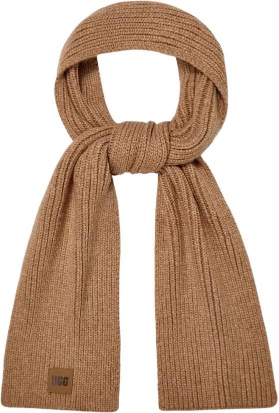 Ugg Chunky Gebreid Logo Patch Sjaal Brown Heren