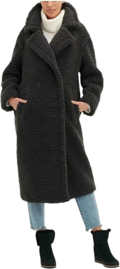 Ugg Jas met dubbele rij knopen Zwart Dames