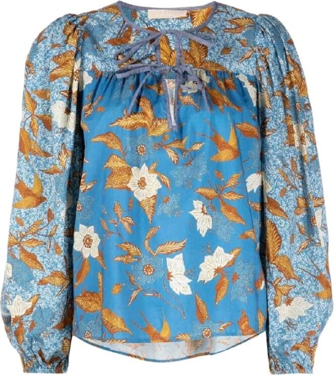 Ulla Johnson joanie-long-sleeved-blouse Blauw Dames