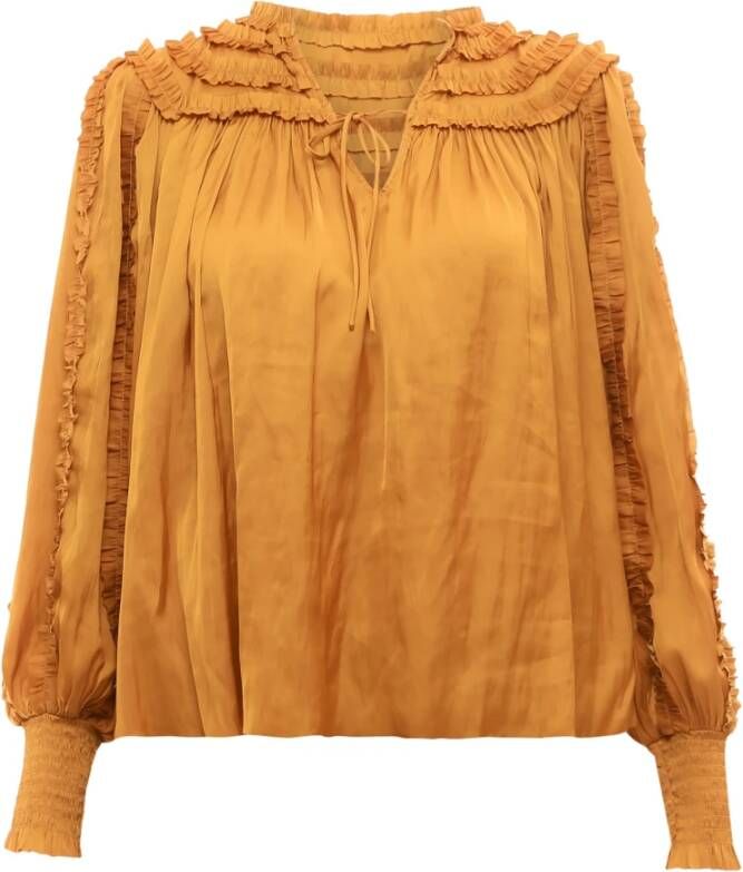 Ulla Johnson Long Sleeve Tops Geel Dames